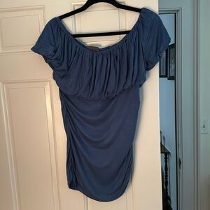 Women’s pretty blue cotton top from Boston Proper. No rips or stains.